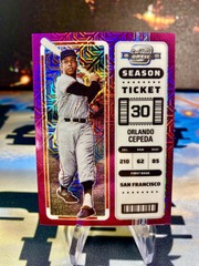 2023 Panini Chronicles Contenders Optic 13/50 Purple Mojo Prizm #12 Orlando Cepeda